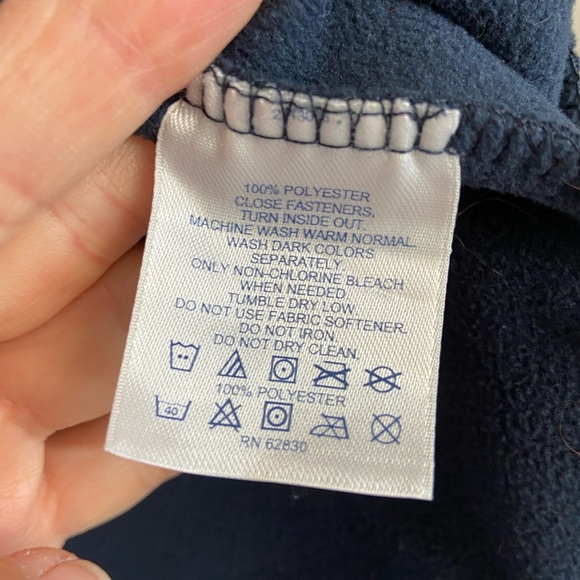 Lands’ End Women’s Full Zip Fleece Vest Size Medium (10/12) Navy Blue Cozy - Picture 5 of 6